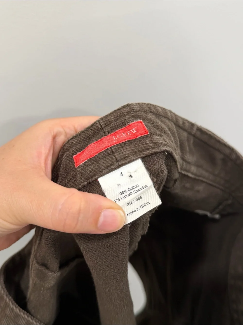 Y2K J. Crew Chocolate Brown Utility Cargo Shorts Size 4 Cotton